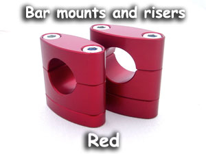 Bar Mounts with risers, red