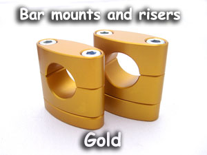 Bar Mounts with risers, gold