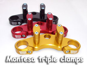 Triple clamps with fat bar mounts