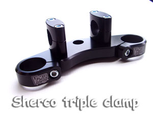 Sherco Triple clamps with fat bar mounts