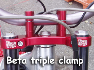 Beta Triple clamps with fat bar mounts